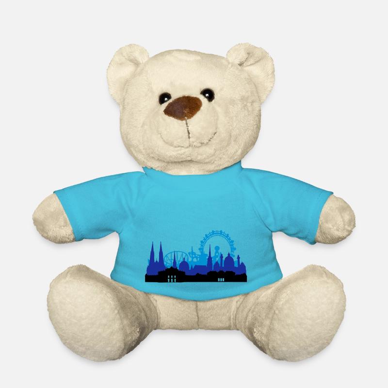 Wien Skyline - Teddy - Atollblau