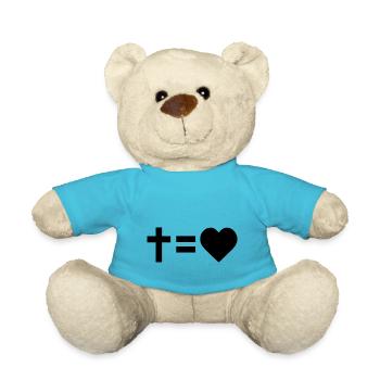 La croix est égale à l'amour. - Nounours - bleu outremer - Devant