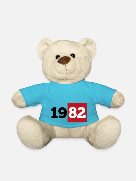 Jahrgang 1982 Geburtsdatum Geschenk - Teddy - Atollblau