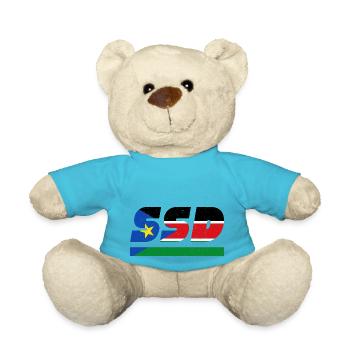 Südsudan Fahne Flagge SSD - Teddy - Atollblau - Vorne