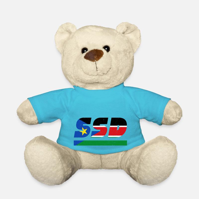 Drapeau du Soudan du Sud Drapeau SSD - Nounours - bleu outremer
