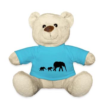 Elefanten, Elefantenfamilie, Elefant - Teddy - Atollblau - Vorne