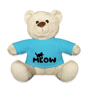 Cat British Longhair Meow - Teddy Bear - atoll blue - Front