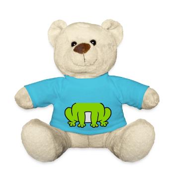 Costume small sitting frog - Teddy Bear - atoll blue - Front