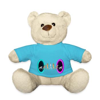 Evolution through portals - Teddy Bear - atoll blue - Front
