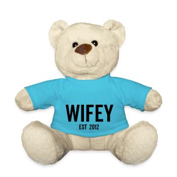 Wifey Est 2012 - Teddy Bear - atoll blue - Front