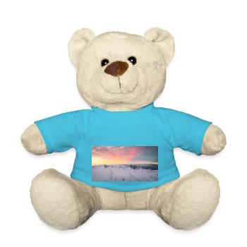 Coucher de soleil coloré sur le mont Parnasse en Grèce - Nounours - bleu outremer - Devant