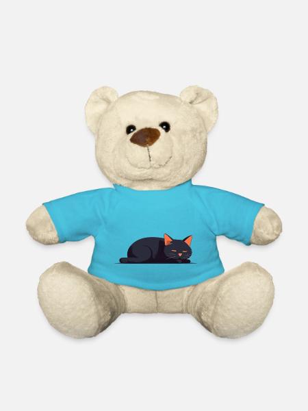 Chat dormeur - Nounours - bleu outremer