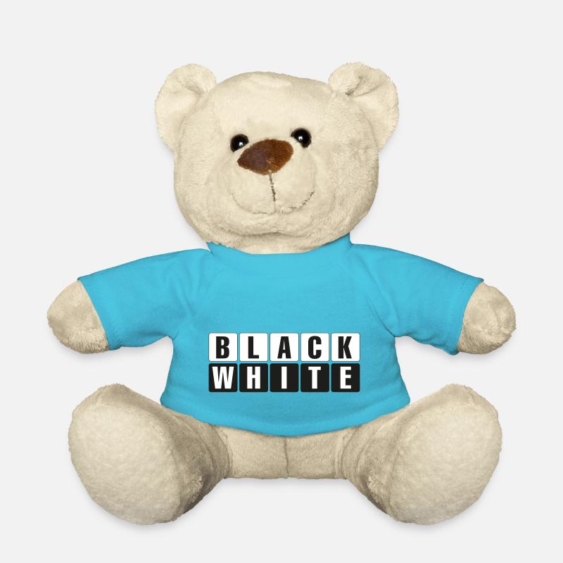 Noir et blanc - Nounours - bleu outremer