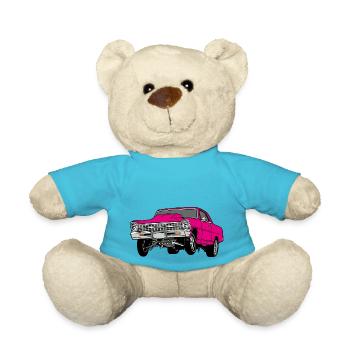 dragster pink - Teddy - Atollblau - Vorne