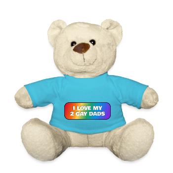 Ich liebe meine 2 schwulen Väter - Teddy - Atollblau - Vorne