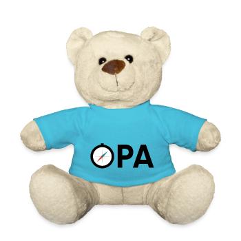 Opa Großvater Kompass Expedition Geschenkidee - Teddy - Atollblau - Vorne