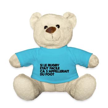 Wenn Rugby einfach wäre, würde man es Fußball nennen - Teddy - Atollblau - Vorne
