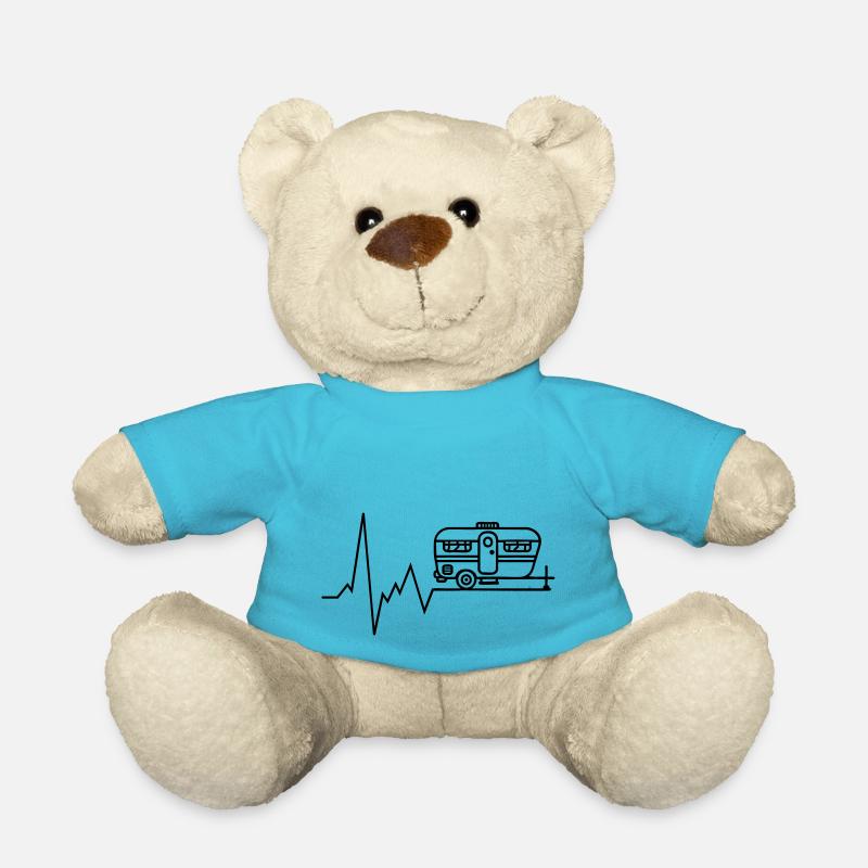 herzschlag wohnwagen camping urlaub - Teddy - Atollblau