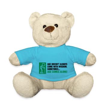 With age comes mostly only age - Teddy Bear - atoll blue - Front