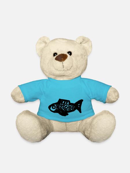Juste nager du poisson - Nounours - bleu outremer
