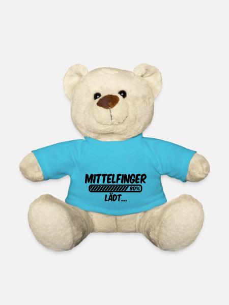 Mittelfinger lädt - Teddy - Atollblau