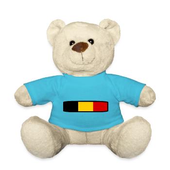 Belgische Flagge - Teddy - Atollblau - Vorne