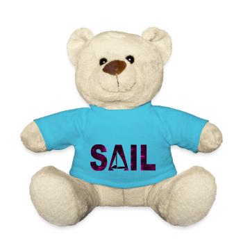 Sailing Sailor Sailboat Skipper Gift - Teddy Bear - atoll blue - Front