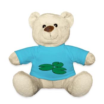 3 Seerose Blätter - Teddy - Atollblau - Vorne