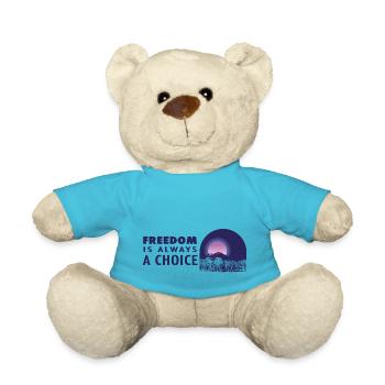 Freedom is always a choice - Teddy Bear - atoll blue - Front