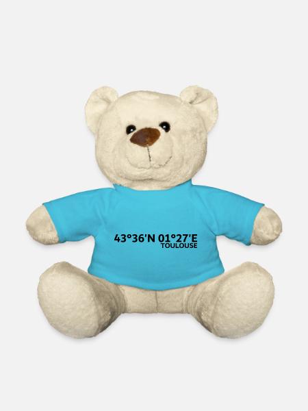 Coordonnées de Toulouse - Nounours - bleu outremer