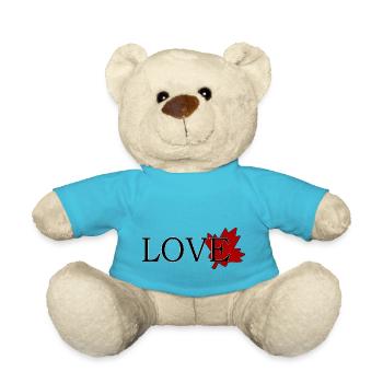 Amour Feuille d'érable du canada - Nounours - bleu outremer - Devant