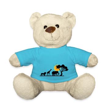Safari Zoo Animal Safari Zoo - Teddy Bear - atoll blue - Front