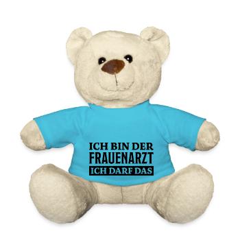 Frauenarzt Spruch Lustiges Frauenarzt Geschenk - Teddy - Atollblau - Vorne