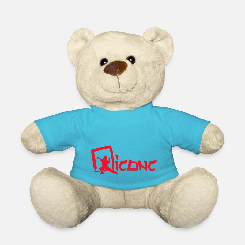 Qigong logo - Teddy Bear - atoll blue