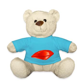 Red Gemstone - Teddy Bear - atoll blue - Front