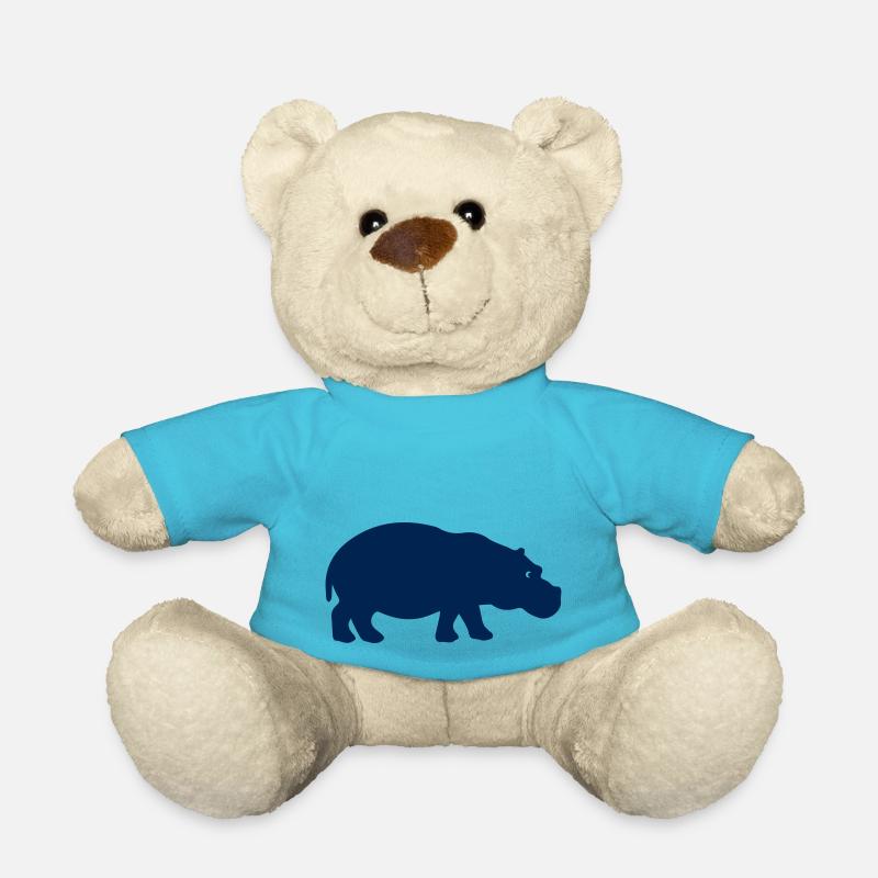 Silhouette d’hippopotame - Nounours - bleu outremer