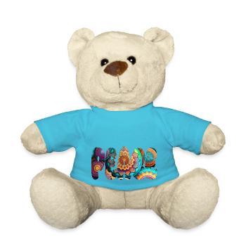Peace - Teddy Bear - atoll blue - Front