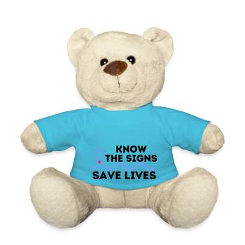 Kenne die Anzeichen, rette Leben, Diabetes - Teddy - Atollblau - Vorne