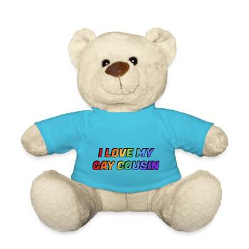 Ich liebe meinen schwulen Cousin - Teddy - Atollblau - Vorne