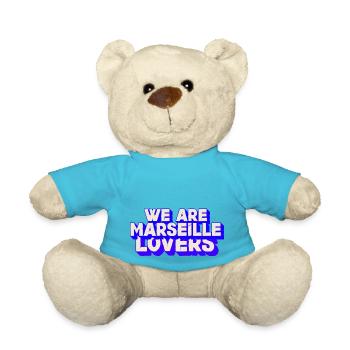 we are lovers of Marseille - Teddy Bear - atoll blue - Front