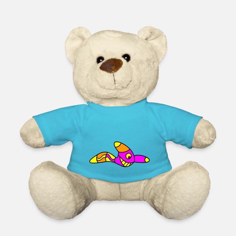 Wurm shirt - Teddy - Atollblau