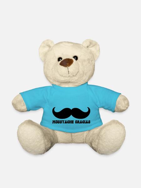 moustache gracias - Nounours - bleu outremer