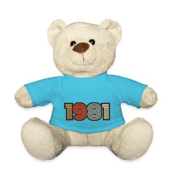1981 rétro vintage - Nounours - bleu outremer - Devant