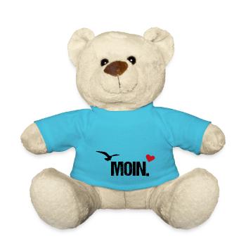 Face mask Moin - Teddy Bear - atoll blue - Front