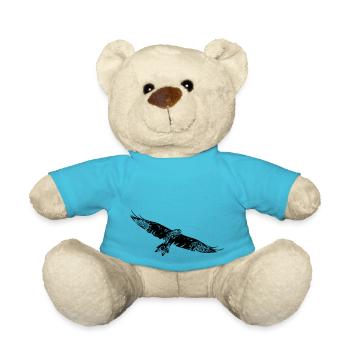Greifvogel auf breiten Schwingen - Teddy - Atollblau - Vorne