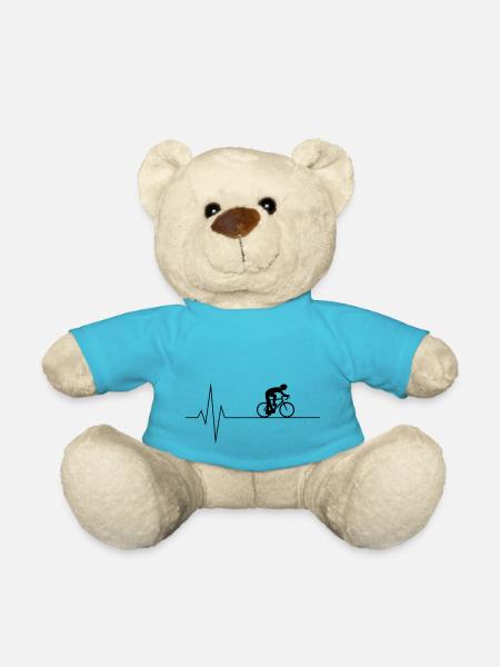 Cycliste Heartbeat - Nounours - bleu outremer