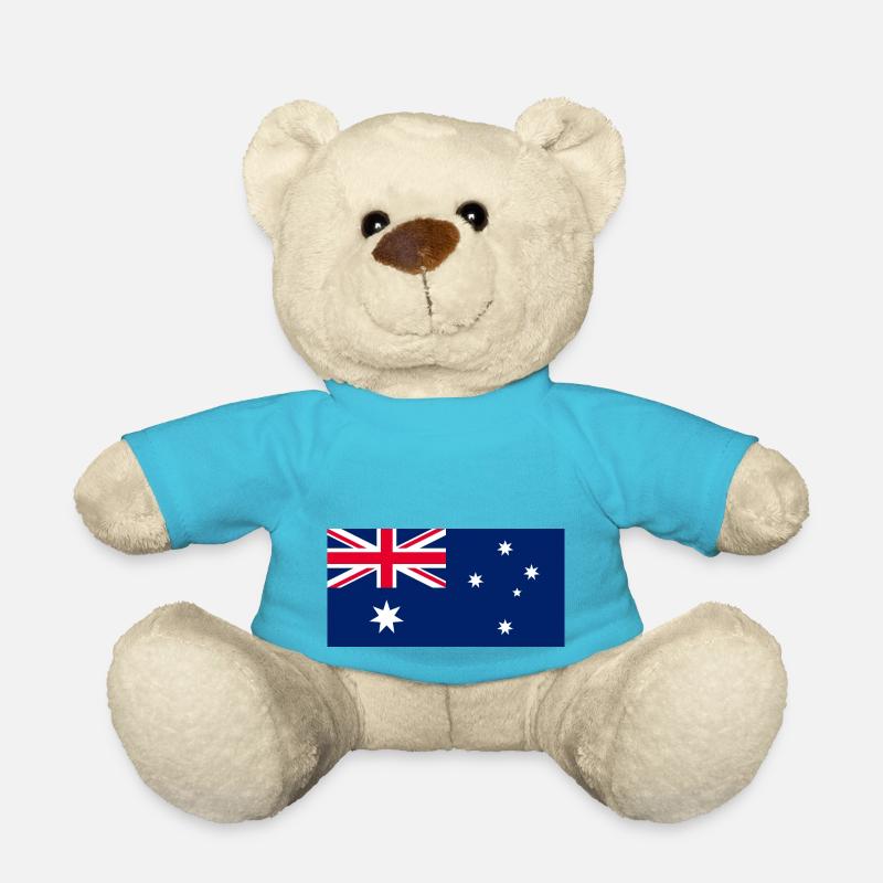 Australia flag - Teddy Bear - atoll blue