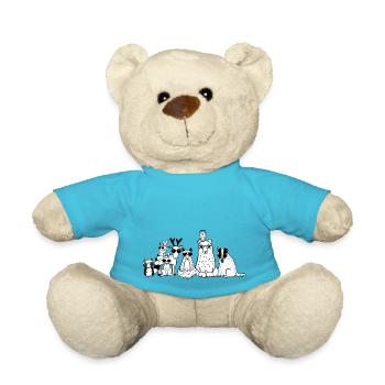 Des animaux cool de la forêt - Nounours - bleu outremer - Devant