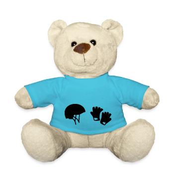 Fahrrad Helm Handschuhe - Teddy - Atollblau - Vorne