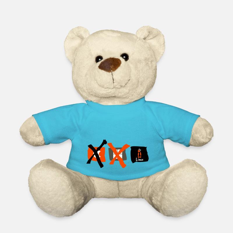 Linux the choice - Teddy Bear - atoll blue