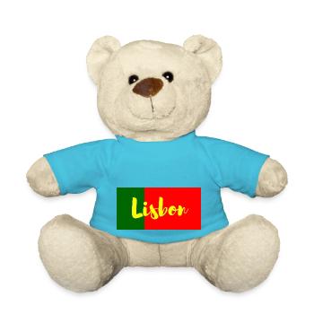 Ville de Lisbonne aux couleurs du drapeau portugais - Nounours - bleu outremer - Devant
