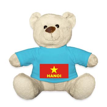 Hanoi Stadt in vietnamesischer Flagge - Teddy - Atollblau - Vorne