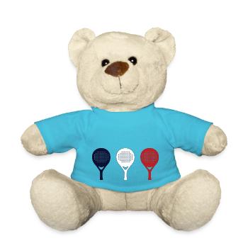 PADEL Blau Weiß Rot - Teddy - Atollblau - Vorne