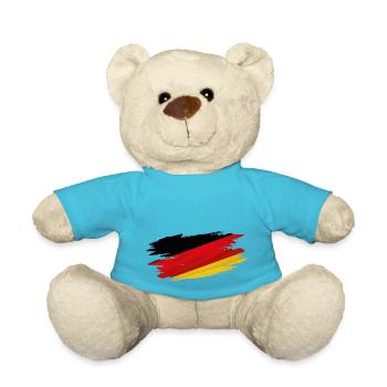 Flag Patriot Gift Home Country Germany - Teddy Bear - atoll blue - Front